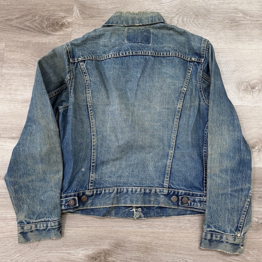 Vintage 60s Levis 557XX Big E Denim Jacket Type 3 557 XX Every Garment USA 40 - Picture 11 of 16